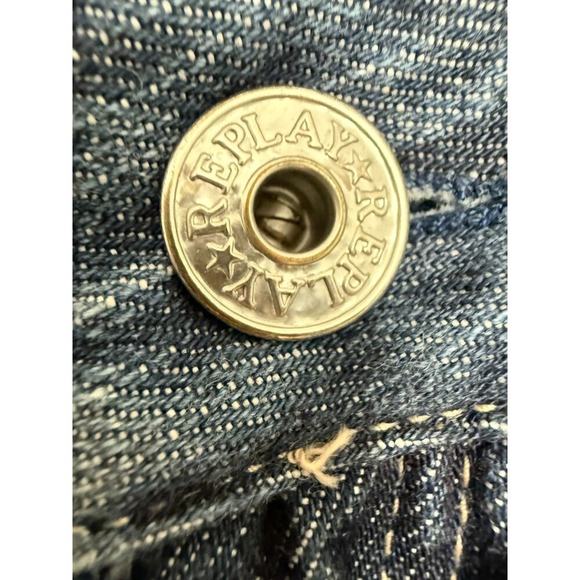 Vtg Womens‎ Replay Low Rise Grommet Pockets Skinny Straight Jeans 29x32(30x28)* - Picture 7 of 9